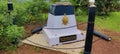 View of Survey stone ofGreat trigonometrical station of government of India located on the top tourist destination in Kerala Royalty Free Stock Photo