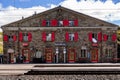 RhB Ospizio Bernina railway station in summer, Grisons, Switzerland Royalty Free Stock Photo