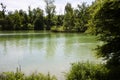 Poschinger Weiher lake near Munich in summer