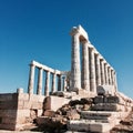Poseidon Temple in Cape Sounion Royalty Free Stock Photo