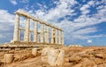 Poseidon temple, Sounio, Greece Royalty Free Stock Photo