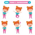 Poses And Expressions Of A Funny Girl