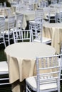 White tables