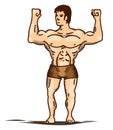 Posing bodybuilder in pantsÃÅ