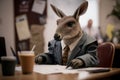 Business-Savvy Kangaroo: A Captivating Pet Photo