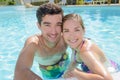 Posing in the pool Royalty Free Stock Photo