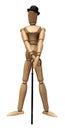 Posing wooden manikin