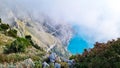 Positano - Aerial panoramic view on the coastal road of the Amalfi Coast in the Provice of Salerno in Campania, Italy Royalty Free Stock Photo