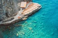 Positano Beach on the Amalfi Coast in Italy.