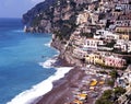 Positano beach and coastline, Italy. Royalty Free Stock Photo