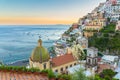 Positano, Amalfi Coast, Italy. sunset scene Royalty Free Stock Photo