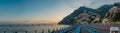 Positano Panorama Sunset Royalty Free Stock Photo