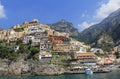 Positano from the Sea Royalty Free Stock Photo