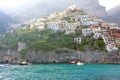 Positano village, view from the sea, Amalfi Coast, Italy