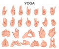 The position of the hands in yoga, in meditation Royalty Free Stock Photo