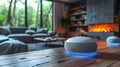 Positioned strategically, smart speaker commands attention as it orchestrates smart home features