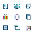 Positioning yourself edit content and share with world logo icon