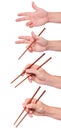 Positions chopstick sushi