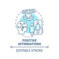 Positive affirmations concept icon