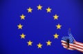 Positive attitude of United States for the European Union Royalty Free Stock Photo