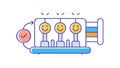 Positive Automation System Icon, Happy Robotics, Efficient Workflow, vector design Generative AI Royalty Free Stock Photo