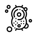 Positive Bacterium Vector Sign Thin Line Icon