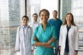 Positive beautiful young African American medical employee posing for portrait Royalty Free Stock Photo