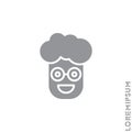Positive boy, man icon vector, emoticon symbol. Modern flat symbol for web and mobile apps. admiration, joy Smile icon. Happy