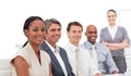 Positive business team smiling at the camera Royalty Free Stock Photo