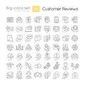 Positive client ratings and reviews linear icons set Royalty Free Stock Photo