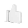 Positive 3d white like. Online approval web symbol