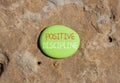 Positive discipline symbol. Concept words Positive discipline on beautiful big green stone. Beautiful stone wall background. Royalty Free Stock Photo