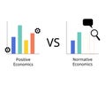 Positive economics and normative economics to see the difference Royalty Free Stock Photo