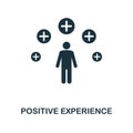 Positive Experience icon. Monochrome style icon design from project management icon collection. UI. Illustration of positive exper