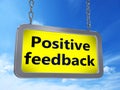 Positive feedback on billboard Royalty Free Stock Photo