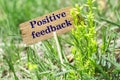 Positive feedback wooden sign