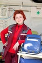 Positive female paramedic Royalty Free Stock Photo