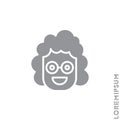 Positive girl, woman icon vector, emoticon symbol. Modern flat symbol for web and mobile apps. admiration, joy Smile icon. Happy