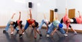 Kids training hip hop in dance studio Royalty Free Stock Photo