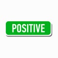 Positive green button icon, simple style Royalty Free Stock Photo