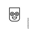 Positive icon vector, emotion symbol. Modern flat symbol for web and mobile apps. admiration, joy Smile icon. Happy, laughing