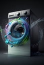 Positive impact of washing machine on the world global economy, AI generative