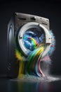 Positive impact of washing machine on the world global economy, AI generative