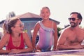 Positive joyful family enjoying their summer vacation