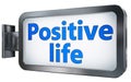 Positive life on billboard Royalty Free Stock Photo