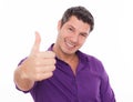 Positive man thumb Royalty Free Stock Photo