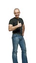 Positive man thumb up Royalty Free Stock Photo