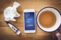 Positive medical test notification on smart phone