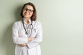 Positive middle-aged woman doctor Royalty Free Stock Photo