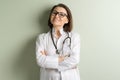 Positive middle-aged woman doctor Royalty Free Stock Photo